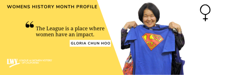 Gloria Chun Hoo, San Jose, League of Women Voters, Womens History Month